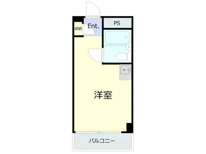 トップルーム新宿公園第2(ワンルーム/2階)の間取り写真