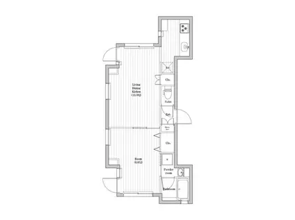 ASTILE四谷(1LDK/2階)の間取り写真
