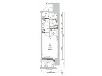 LUMEED江古田(1K/7階)の間取り写真