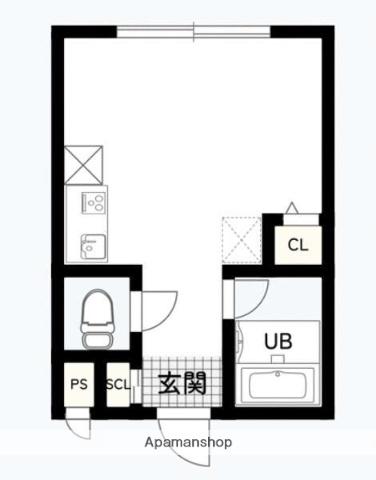 青雲ハウス(1K/3階)の間取り写真