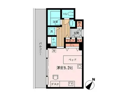 コンフォート荻窪(1K/5階)の間取り写真