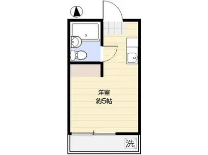 メゾン・ド・ジャルダン(ワンルーム/1階)の間取り写真