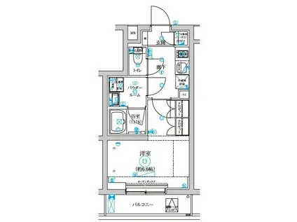 セジョリ中野富士見町(1K/1階)の間取り写真