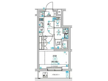 セジョリ中野富士見町(1K/4階)の間取り写真