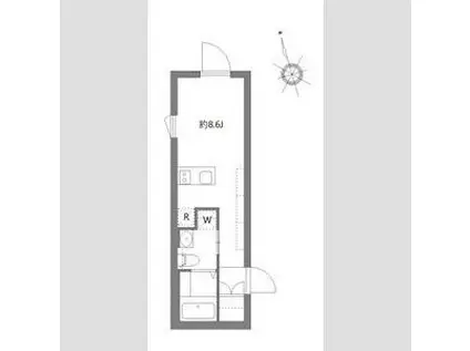 アピチェ板橋本町(ワンルーム/2階)の間取り写真