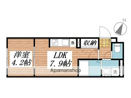 エクウス中村橋(1LDK/2階)の間取り写真