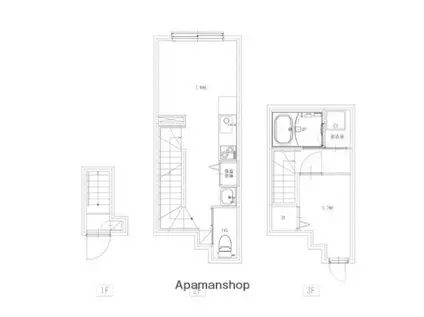 ソルナクレイシア荻窪Ⅲ(1DK/2階)の間取り写真