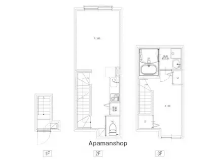 ソルナクレイシア荻窪Ⅲ(1DK/2階)の間取り写真