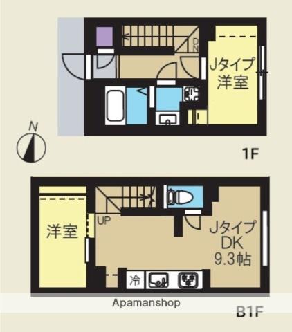 CREAL新高円寺(2DK/1階)の間取り写真