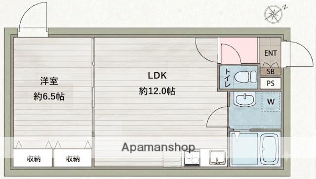 フラシア東武練馬(1LDK/1階)の間取り写真