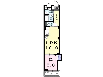 レジデンス東矢口(1LDK/3階)の間取り写真