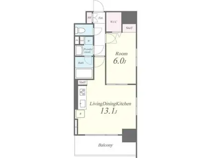 キャナルテラス品川(1LDK/3階)の間取り写真