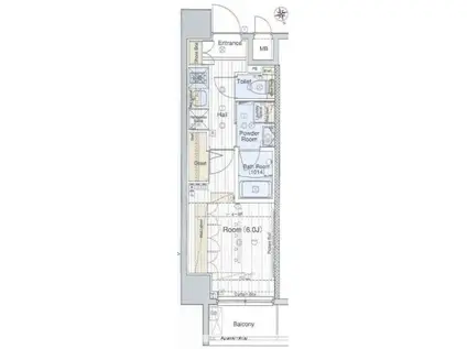 ブライズ品川南DUE(1K/8階)の間取り写真