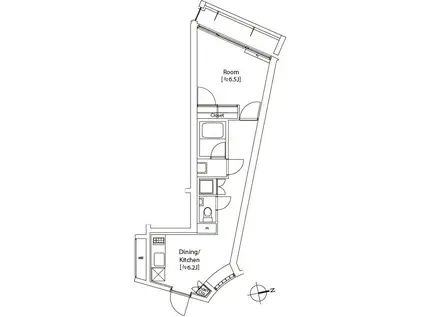 カスタリア祐天寺(1K/4階)の間取り写真