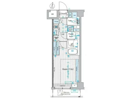 ブライズ多摩川(1K/3階)の間取り写真