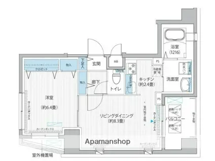 セレーノ下丸子(1LDK/4階)の間取り写真