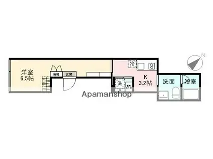 THE KAHALA武蔵小山(1K/3階)の間取り写真