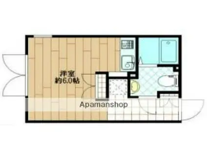 LAPIS不動前(ワンルーム/1階)の間取り写真