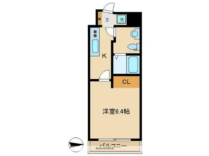 旗ヶ岡アパートメント(1K/8階)の間取り写真