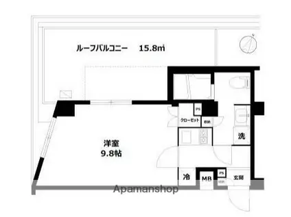 CQレジデンス久が原(1K/4階)の間取り写真