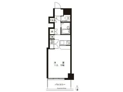 戸越ポイント(ワンルーム/1階)の間取り写真