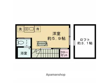 SARETEFELICI田園調布(ワンルーム/2階)の間取り写真