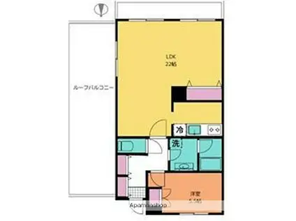 グランベルデ馬込坂(1LDK/4階)の間取り写真