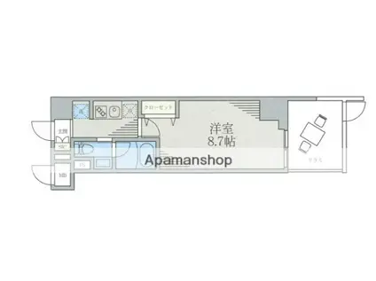 アーバンコート大岡山(1K/1階)の間取り写真