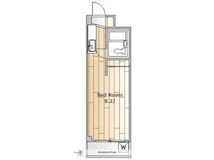 旗の台アネックス(ワンルーム/3階)の間取り写真
