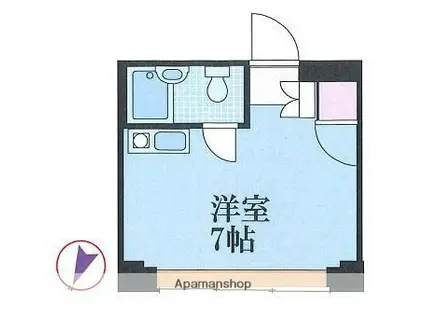 田園アネックス(ワンルーム/2階)の間取り写真