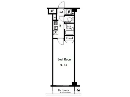 ヴィータローザ東雪谷(1K/3階)の間取り写真