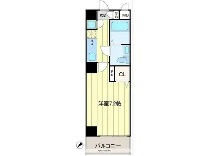 レグラス荏原中延(1K/8階)の間取り写真