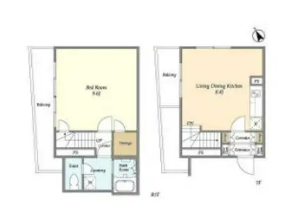 LEGALAND大井町ウエスト(1LDK/1階)の間取り写真