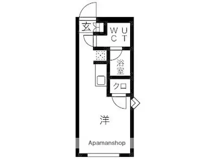 LUDENS戸越銀座(ワンルーム/5階)の間取り写真