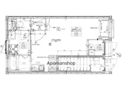 イクシオ下丸子(ワンルーム/1階)の間取り写真