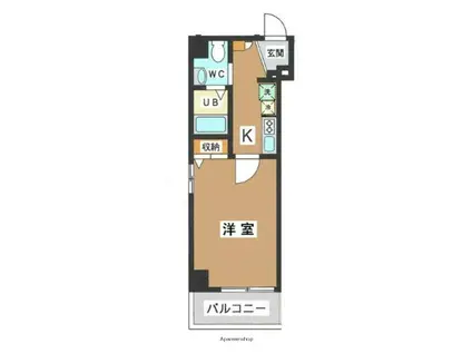 CASA MIA NAKANOBU(1K/5階)の間取り写真