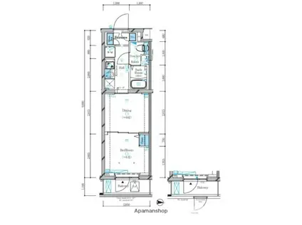 ガリシア池上II(1DK/1階)の間取り写真