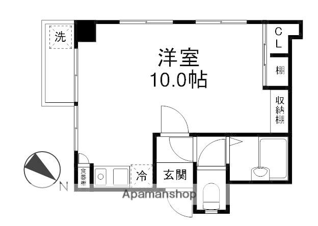 レジデンスオザキ(ワンルーム/2階)の間取り写真