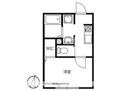 サニーハウス品川(1K/2階)の間取り写真