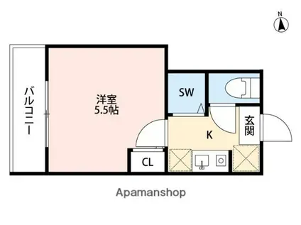 CASA MICHIZUKA(1K/3階)の間取り写真