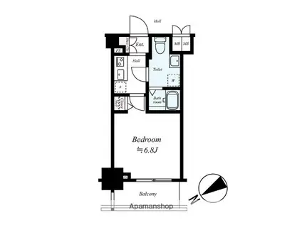 メインステージ蒲田Ⅵエグザ(1K/11階)の間取り写真