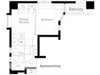 メインステージ蒲田(1DK/6階)の間取り写真