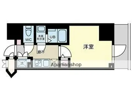 プライマル品川大森海岸(1K/9階)の間取り写真