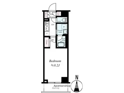 ブライズ大森町DUE(1K/2階)の間取り写真