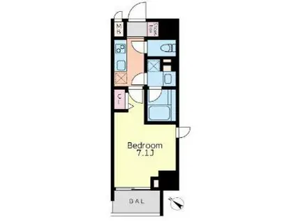 プライマル蒲田(1K/5階)の間取り写真