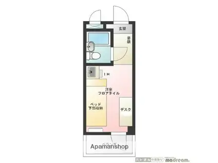 トップルーム品川(ワンルーム/3階)の間取り写真