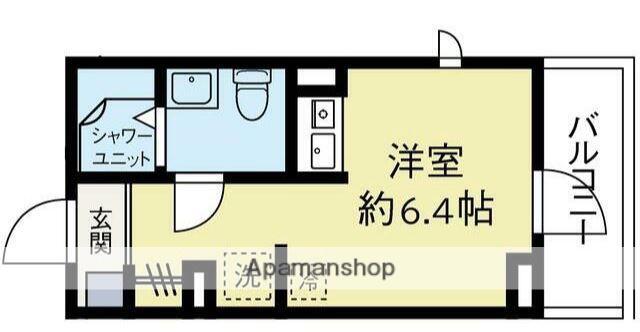 オアーゼ大崎(ワンルーム/1階)の間取り写真