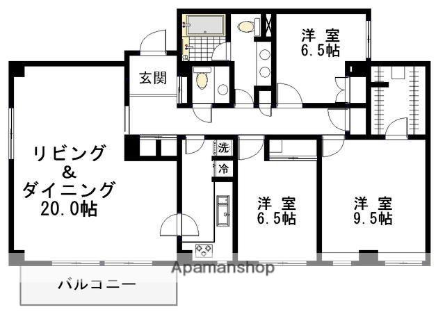 アーケディアヒルズ(3LDK/3階)の間取り写真