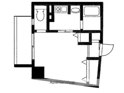 グローワル西大井(1K/3階)の間取り写真