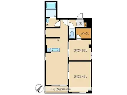 カペラ9(2LDK/1階)の間取り写真